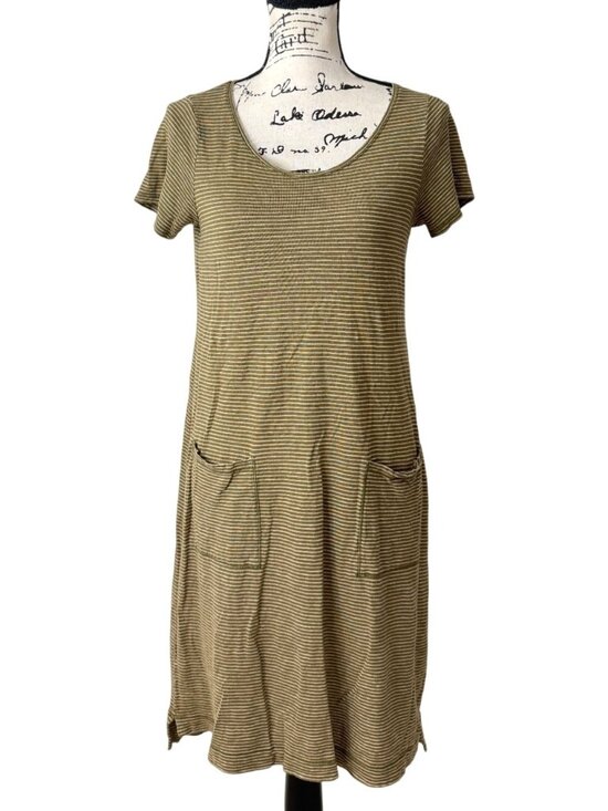 Eileen Fisher Dresses & Skirts - Eileen Fisher Striped Dress With Pockets Hemp Organic Cotton Womens Size XS